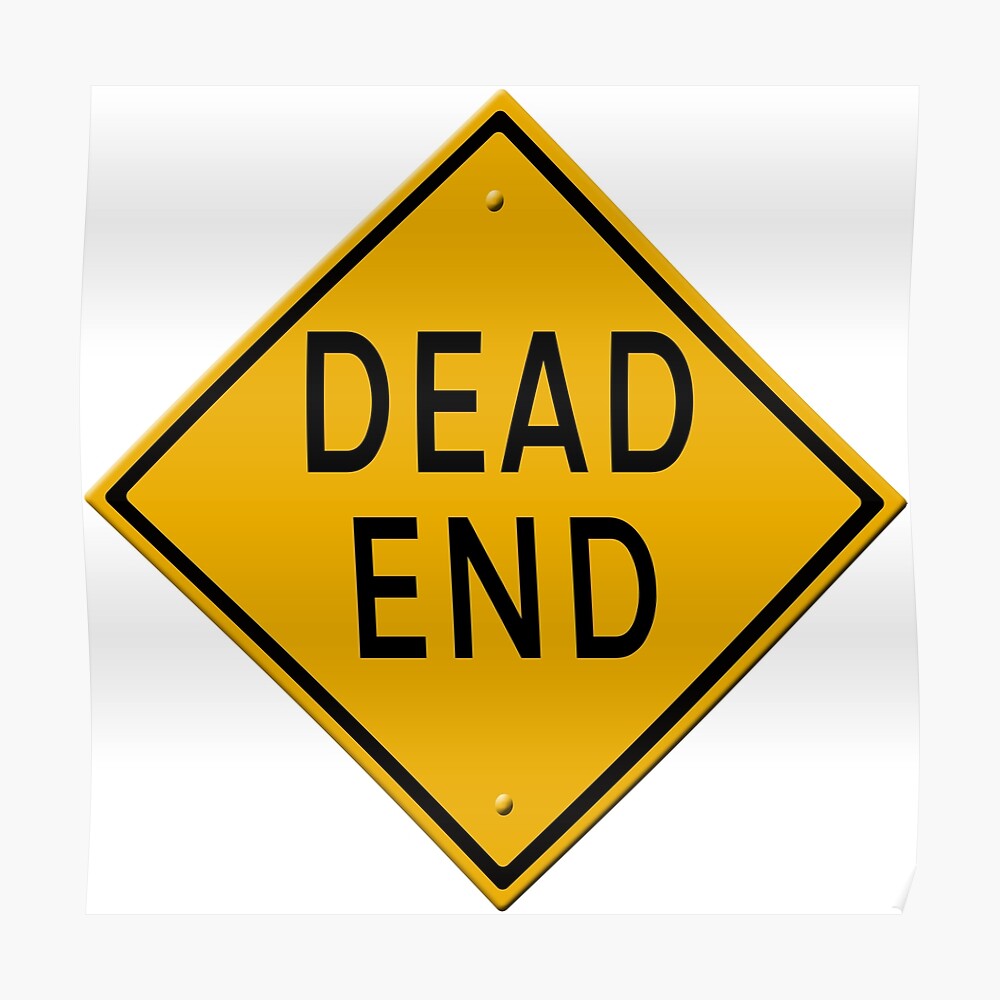 Dead End Road Sign Sticker By Stuwdamdorp Redbubble