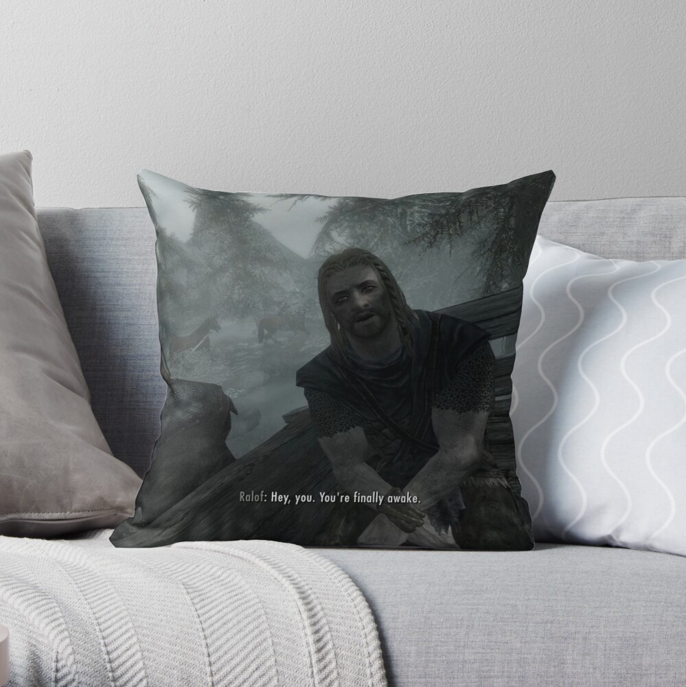 Coussin « Hé toi. Tu es enfin réveillé.»