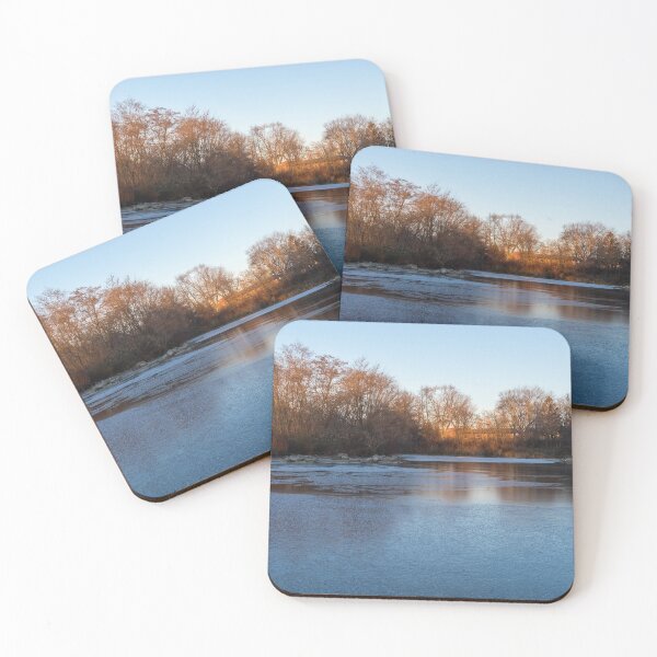 Item preview, Caramel and Ice - Cool Reflections at a Frozen Pond Take One designed and sold by Georgia Mizuleva.