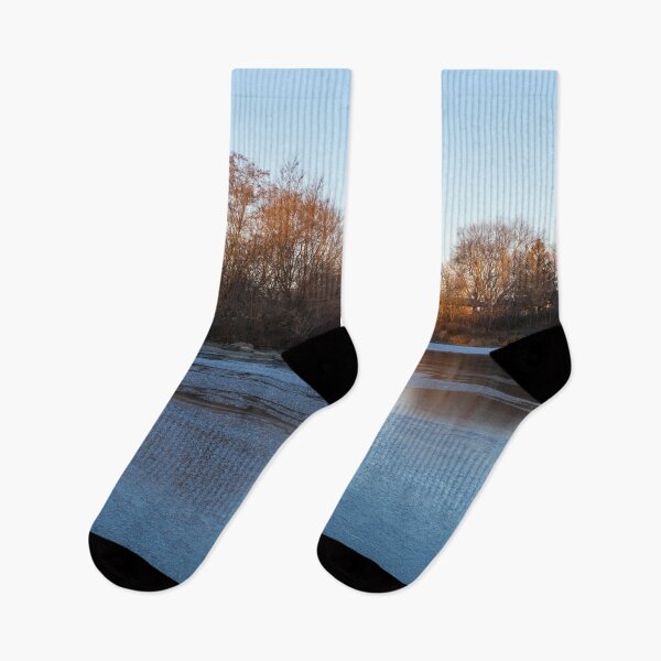 Item preview, Caramel and Ice - Cool Reflections at a Frozen Pond Take One designed and sold by Georgia Mizuleva.