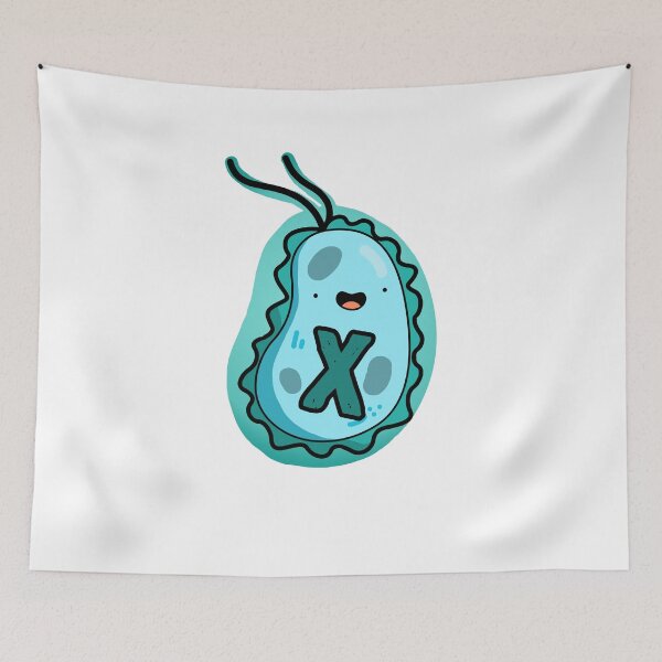 Artikelvorschau, Alphabet Letter X Blaue Bakterien entworfen und verkauft von kidsmonogram.