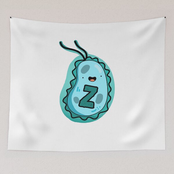 Item preview, Alphabet Letter Z Blue Bacteria designed and sold by kidsmonogram.