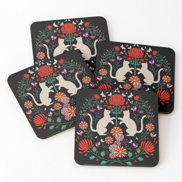 Item preview, Fireworks flowers and cats designed and sold by AtelierEmiLou.