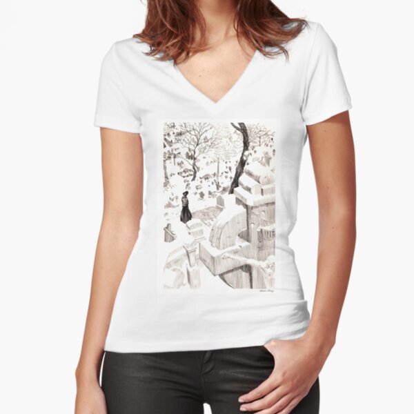 Cementerio Fitted V-Neck T-Shirt