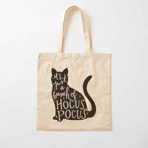 Hocus Pocus Cat Cotton Tote Bag