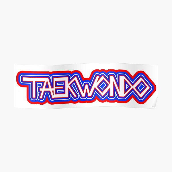 Taekwondo Bubble Logo Poster