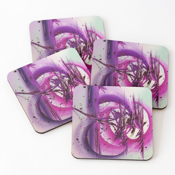 Item preview, Original Abstract Painting "Just When Waking" Purple and Pink Colourful Wall Art designed and sold by LJLundyAbstract.