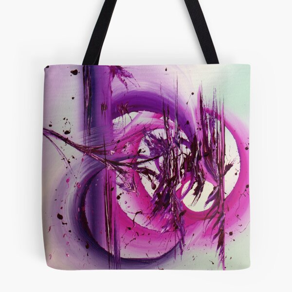 Item preview, Original Abstract Painting "Just When Waking" Purple and Pink Colourful Wall Art designed and sold by LJLundyAbstract.