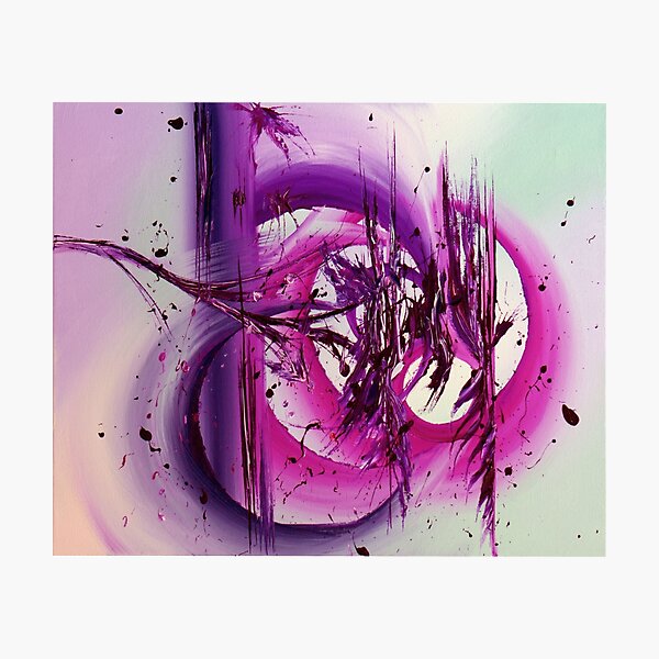 Item preview, Original Abstract Painting "Just When Waking" Purple and Pink Colourful Wall Art designed and sold by LJLundyAbstract.
