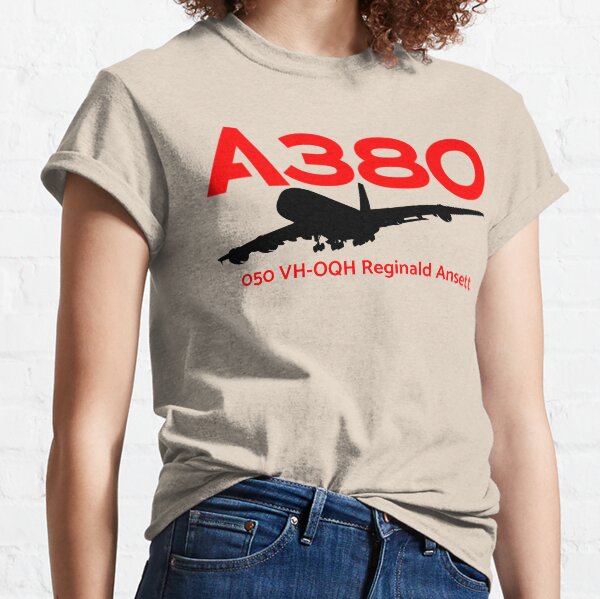 Airbus A380 050 VH-OQH (Black) Classic T-Shirt
