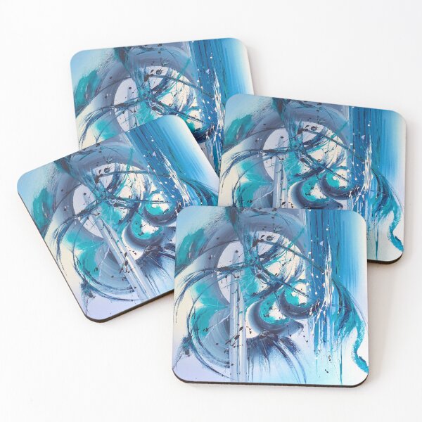 Item preview, Original Abstract Painting "Not My Ocean" Modern Home Decor, Blue and Turquoise Abstract Art, Contemporary Wall Art designed and sold by LJLundyAbstract.