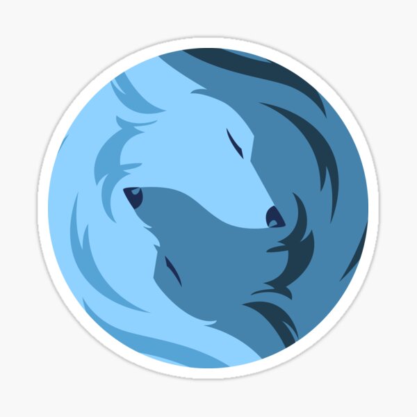 Wolf Love - Blue Sticker