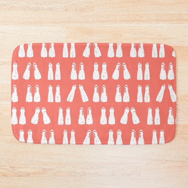 Item preview, Coral Pink and White Scuba Fins Pattern designed and sold by CreativeBridge.