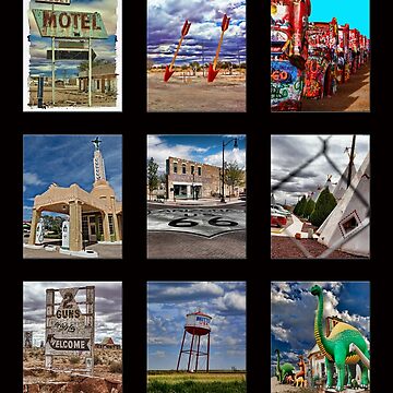 Artwork thumbnail, Route 66 Snippets in a 3x3 Grid by WarrenPHarris