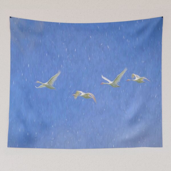 Item preview, Swans Flying Art designed and sold by Londonimages.