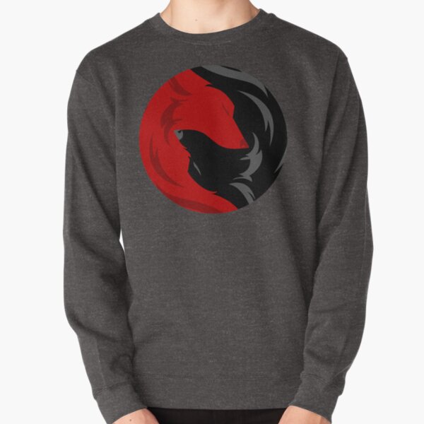 Wolf Love - Red Black Pullover Sweatshirt