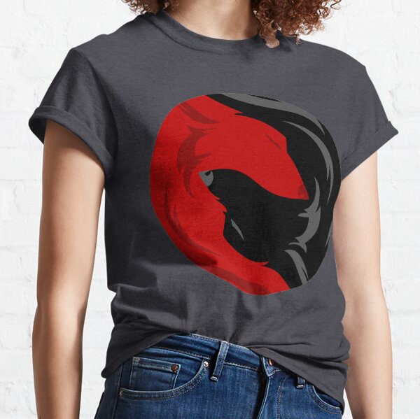 Wolf Love - Red Black Classic T-Shirt