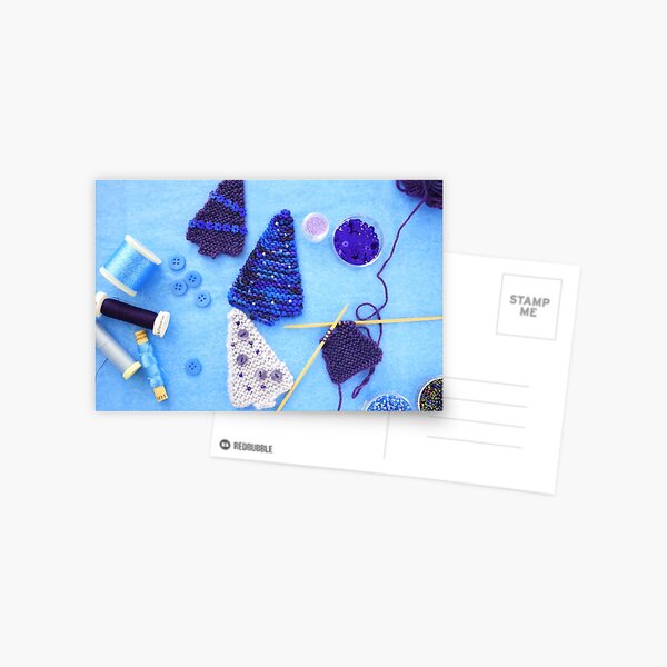Yarn Loving Christmas Postcard