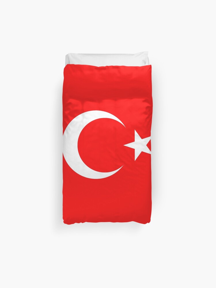 Turkey Flag Turkish Flag Of Turkey Turkish Flag Crescent Moon Star Pure Simple Bettbezug Von Tomsredbubble Redbubble