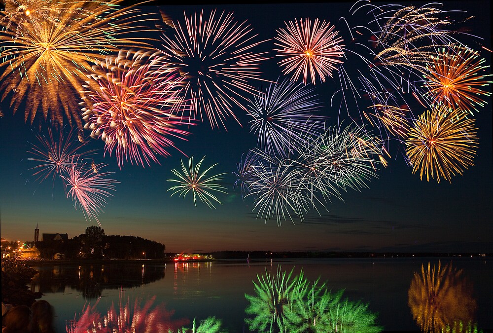 "Fireworks Bathurst New Brunswick" by Christopher Lovegrove Redbubble
