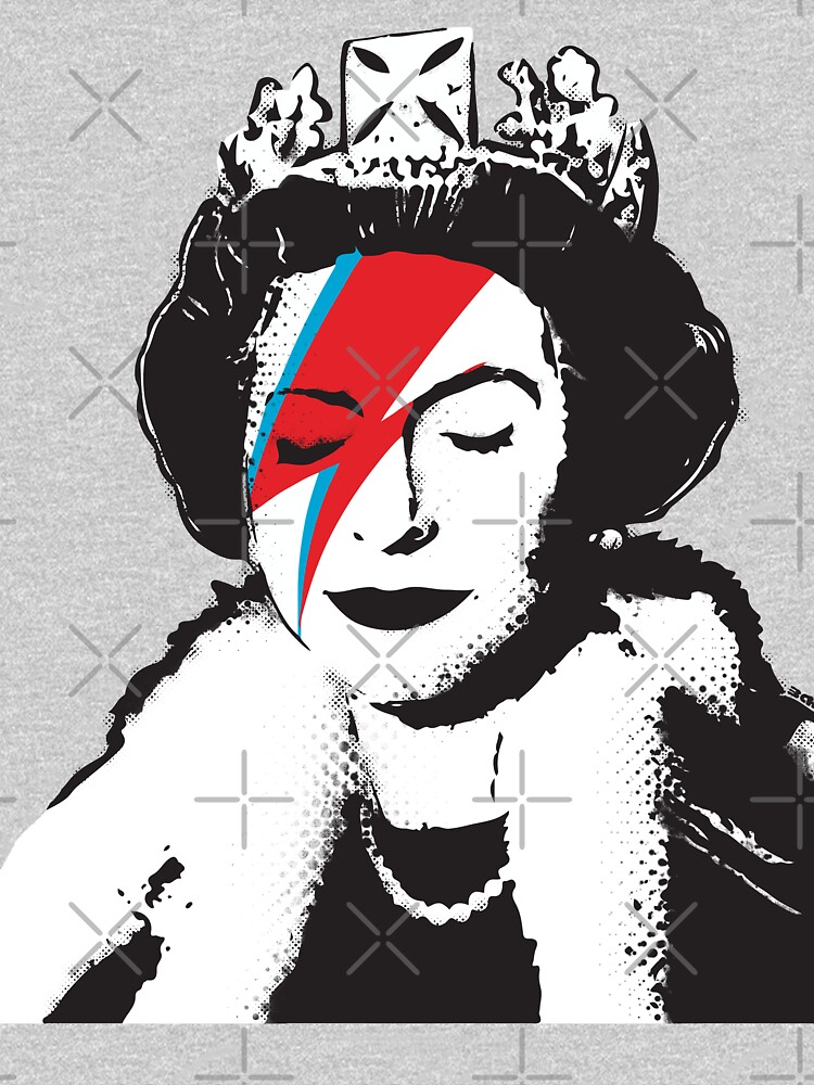 Disover Banksy UK England God Save the Queen Elisabeth rockband face makeup HD HIGH QUALITY ONLINE STORE | Essential T-Shirt 
