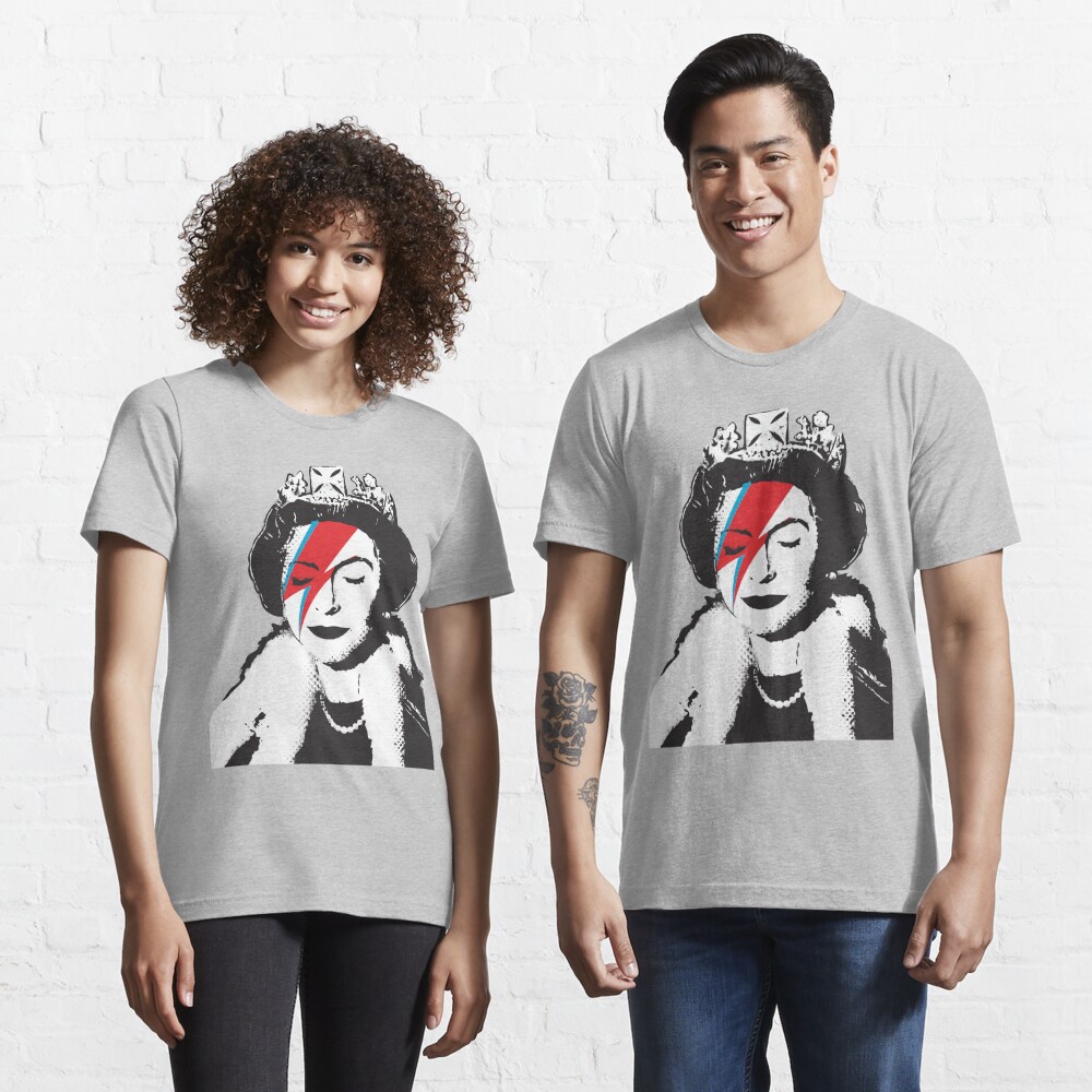 Disover Banksy UK England God Save the Queen Elisabeth rockband face makeup HD HIGH QUALITY ONLINE STORE | Essential T-Shirt 