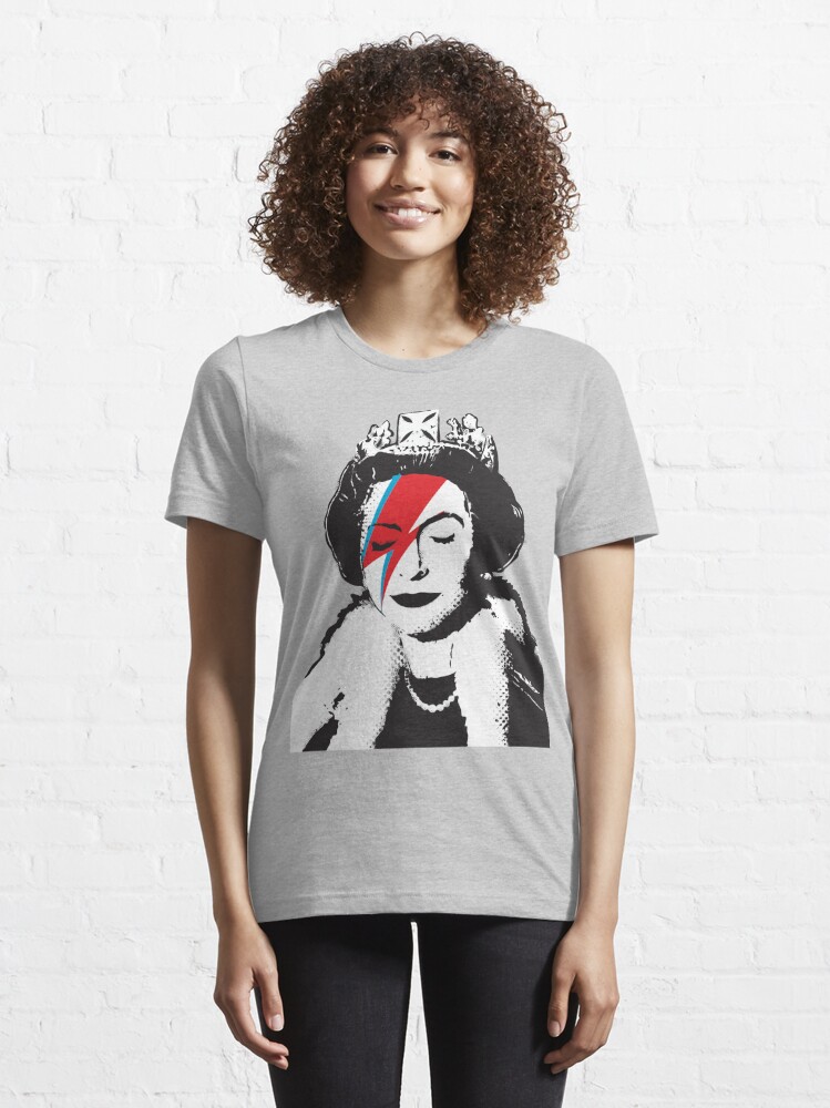 Discover Banksy UK England God Save the Queen Elisabeth rockband face makeup HD HIGH QUALITY ONLINE STORE | Essential T-Shirt 