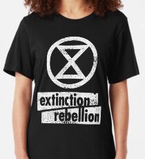 Extinction Rebellion (distressed design) Slim Fit T-Shirt
