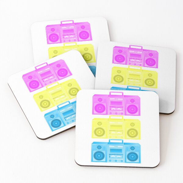 Item preview, retro colourful boomboxes 3x designed and sold by qlobba.