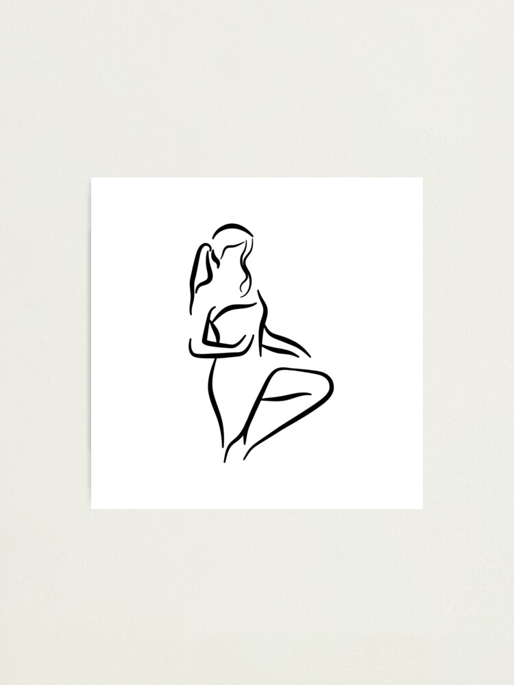 Alternate view of Classy Lady Minimalist Line Drawing Photographic Print