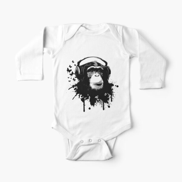 Monkey Business Long Sleeve Baby One-Piece