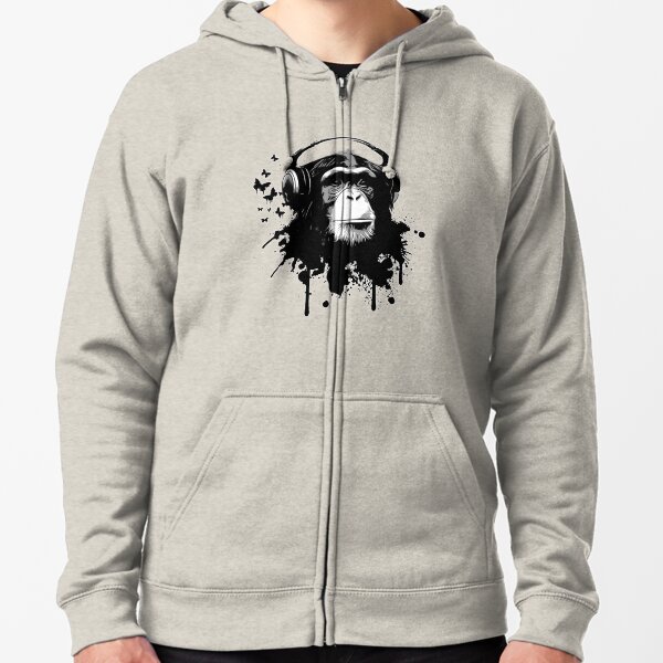 Monkey Business Zipped Hoodie