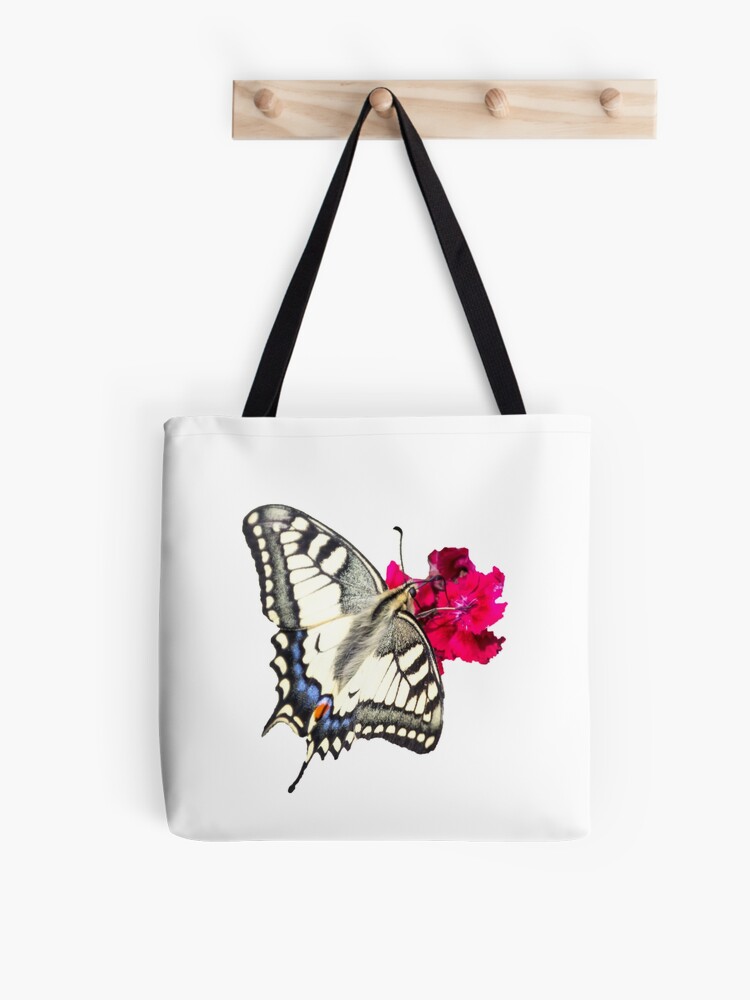 Thumbnail 1 von 2, Stofftasche, Geschenkidee Schmetterling Schwalbenschwanz Foto designt und verkauft von Igelchen.