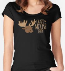 Crazy Moose Lady Women's Fitted Scoop T-Shirt