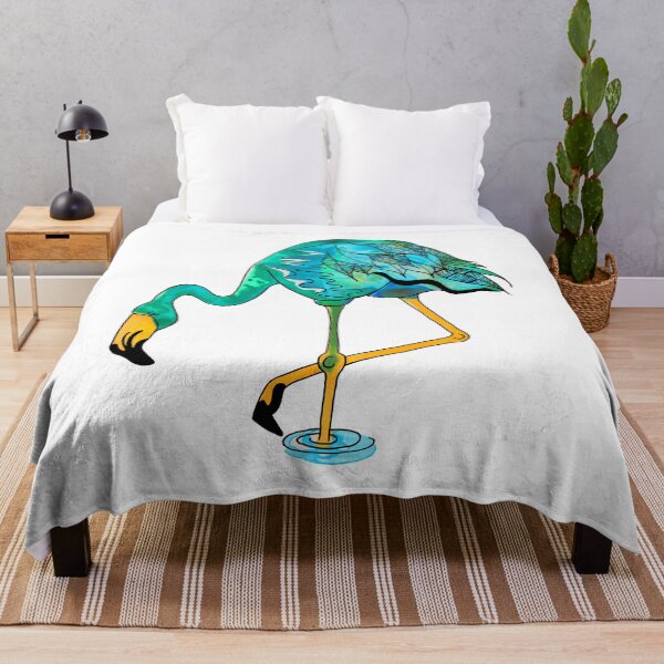 Aperçu de l'œuvre Flamingo | Collection d'oiseaux en voie de disparition créée et vendue par inkhivecreative.