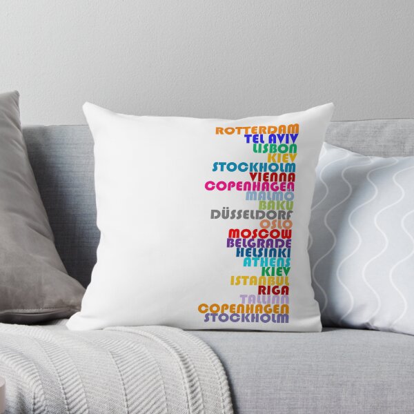NEW! Eurovision Host Cities 2020 Throw Pillow