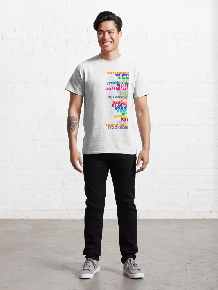 Alternate view of NEW! Eurovision Host Cities 2020 Classic T-Shirt