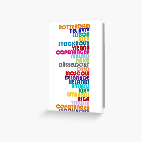 NEW! Eurovision Host Cities 2020 Greeting Card
