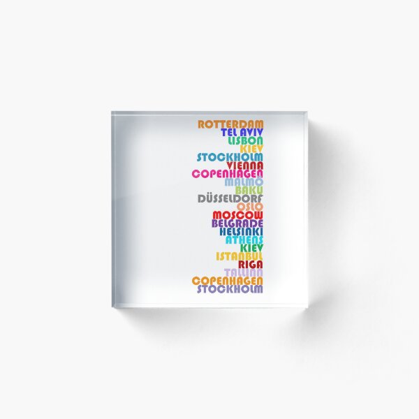NEW! Eurovision Host Cities 2020 Acrylic Block