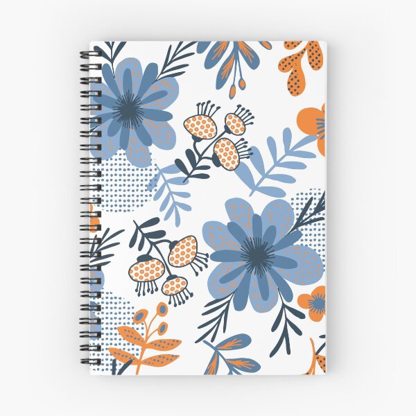 Item preview, bleu floral pattern designed and sold by DeAssuncaoCreat.
