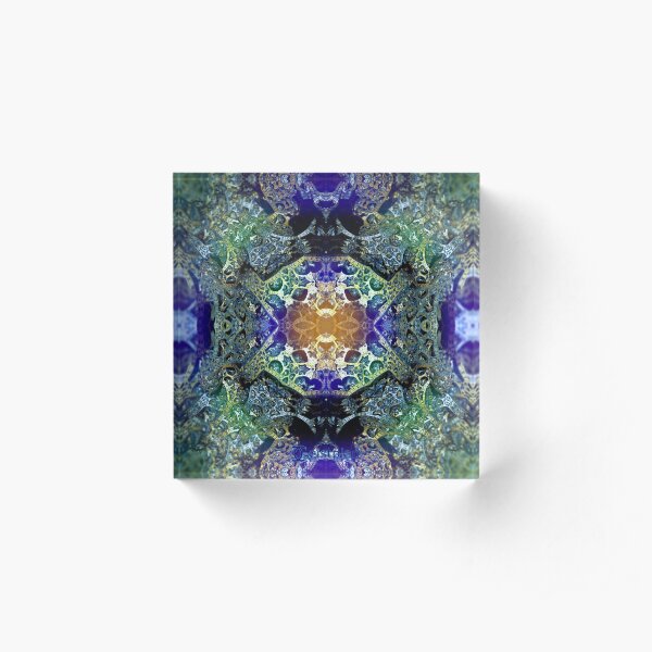 Mandala der Zufriedenheit Acrylblock
