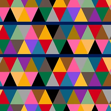 Artwork thumbnail, Geometric Bright Multi Colour Pattern by OneThreeSix