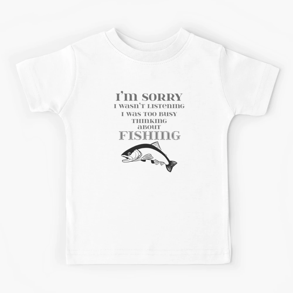 Love to Fish Fisherman Gifts Thinking About Fishing Gift Kids T-Shirt for  Sale by tispy