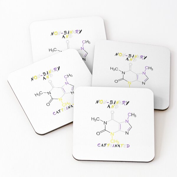 Item preview, Non-Binary and Caffeinated designed and sold by dutchchu.