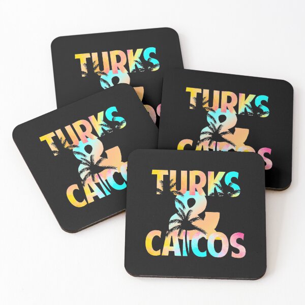Aperçu de l'œuvre Îles Turques et Caïques Souvenirs Voyage Voyage Palmiers Design créée et vendue par KoolMoDee.