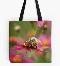 Bee on Maroon Tote Bag