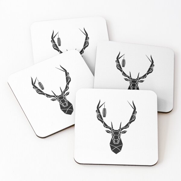 Item preview, geometrical deer head designed and sold by kata7.