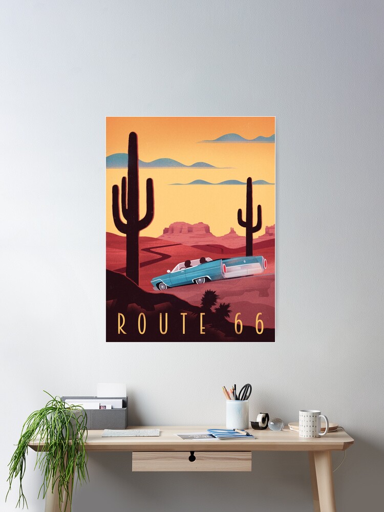 Thumbnail 2 of 3, Poster, Route 66 designed and sold by martinwick.