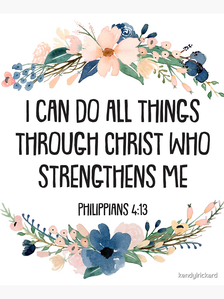 I Can Do All Things Christian Pencil Bag Philippians 4:13 Canvas Zipper Bag  Christian Gifts Multipurpose Case Bag Makeup Pouch 