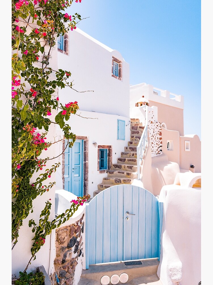 Discover Santorini, Greece Town Premium Matte Vertical Poster
